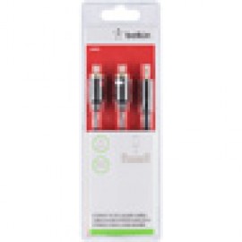 Кабель аналоговый аудио Belkin Jack 3.5 папа/2xRCA папа 1м (F3Y116BT1M)