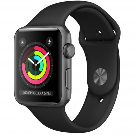 Смарт-часы Apple Watch S3 42mm Space Grey Al/Black Sport Band