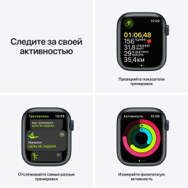 Смарт-часы Apple Watch Series 7 GPS 41mm MidnightAl/Midnight Sport