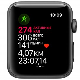 Смарт-часы Apple Watch S3 38mm Space Grey Al/Black Sport Band