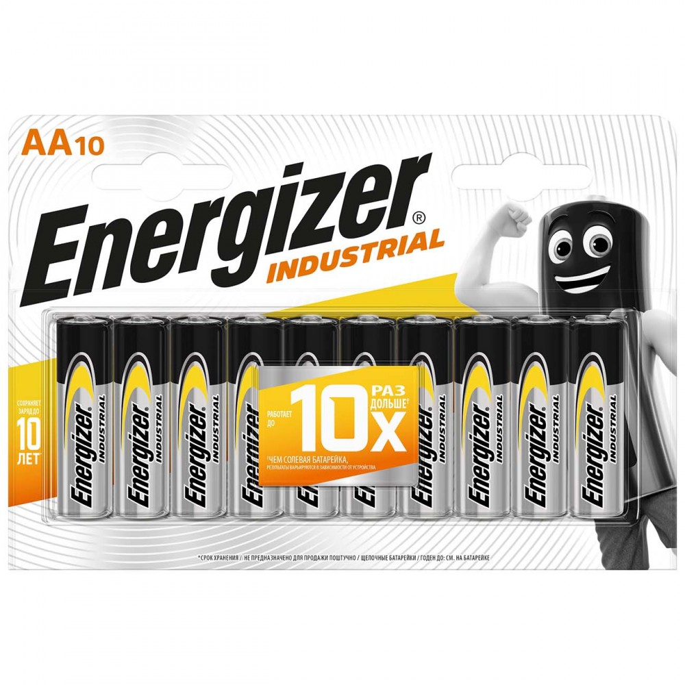 Батарея Energizer Industrial AA-LR6 10шт. (E301424500)