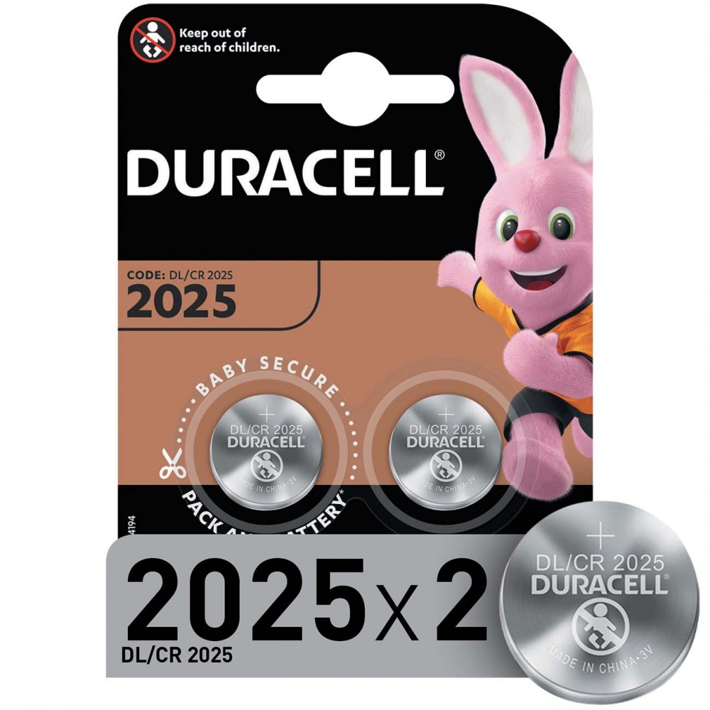 Батарея Duracell CR2025-2BL 2шт