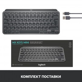 Клавиатура беспроводная Logitech MX Keys Mini Graphite (920-010501)