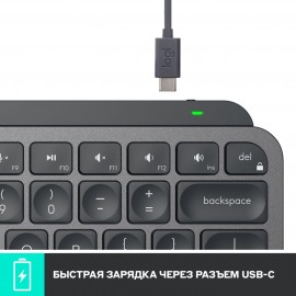 Клавиатура беспроводная Logitech MX Keys Mini Graphite (920-010501)