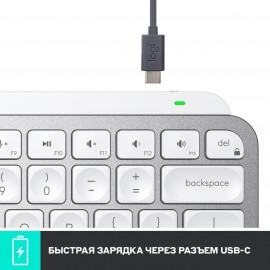 Клавиатура беспроводная Logitech MX Keys Mini Pale Grey (920-010502)