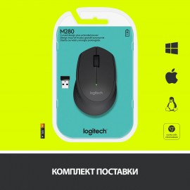 Мышь беспроводная Logitech M280 Black (910-004287)