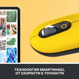 Мышь беспроводная Logitech POP Mouse Blast Yellow (910-006546)