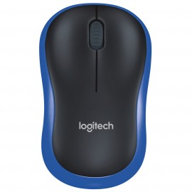 Мышь беспроводная Logitech M185 Black/Blue (910-002239)