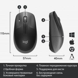 Мышь беспроводная Logitech M190 (910-005906)