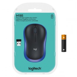 Мышь беспроводная Logitech M185 Black/Blue