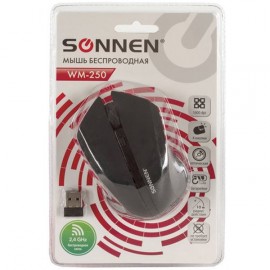 Мышь беспроводная Sonnen WM-250Bk (512642)