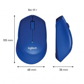 Мышь беспроводная Logitech M330 Silent Plus Blue (910-004910)