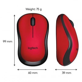 Мышь беспроводная Logitech M220 Silent Red