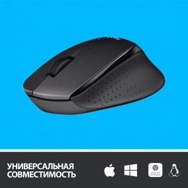 Мышь беспроводная Logitech M330 Silent Plus Black (910-004909)