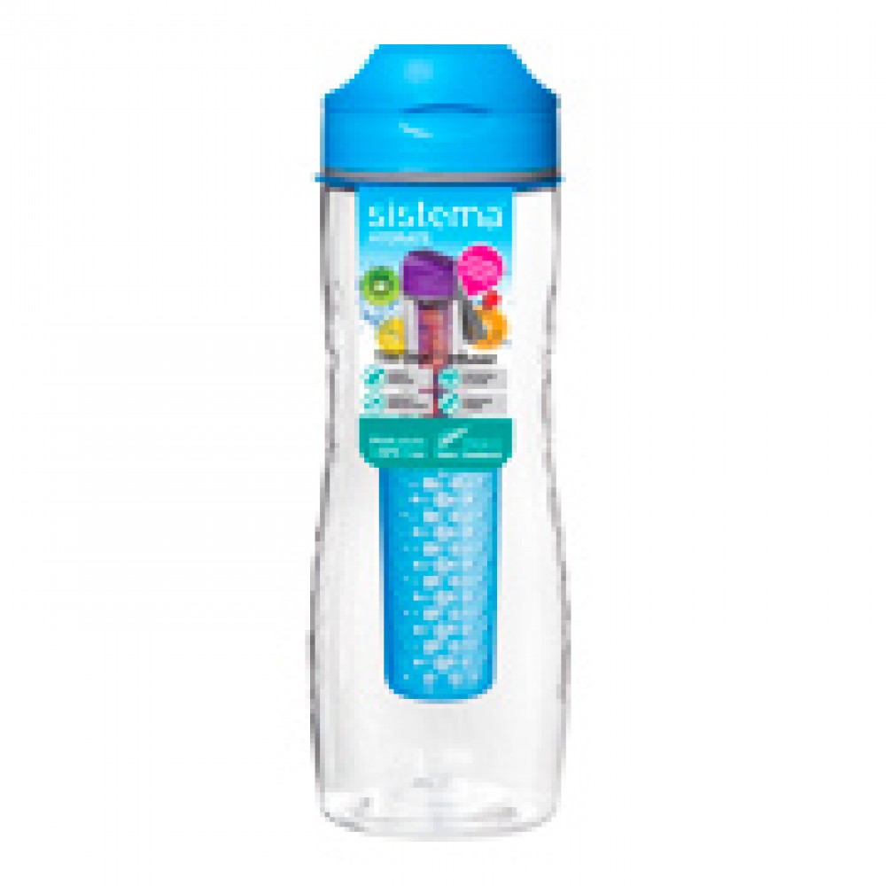 Бутылка для воды Sistema Hydrate Tritan Infuser 800мл Blue (660)