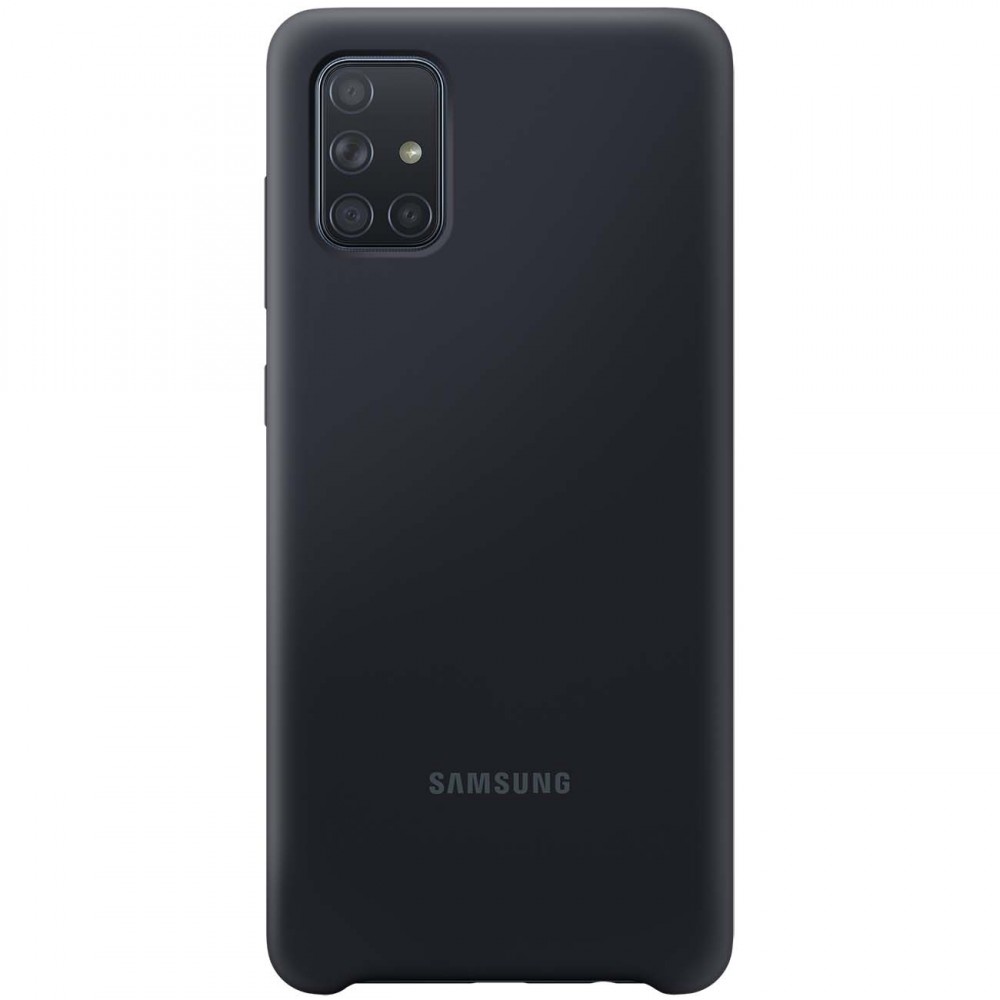 Чехол Samsung Silicone Cover для A71, Black