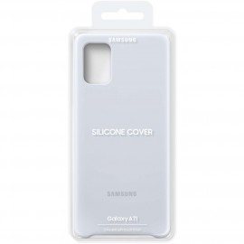 Чехол Samsung Silicone Cover для A71, Silver