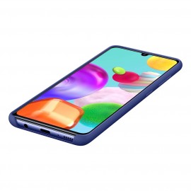 Чехол Samsung Silicone Cover A41 синий (EF-PA415TLEGRU)