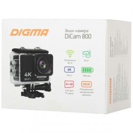 Видеокамера экшн Digma DiCam 800 черная