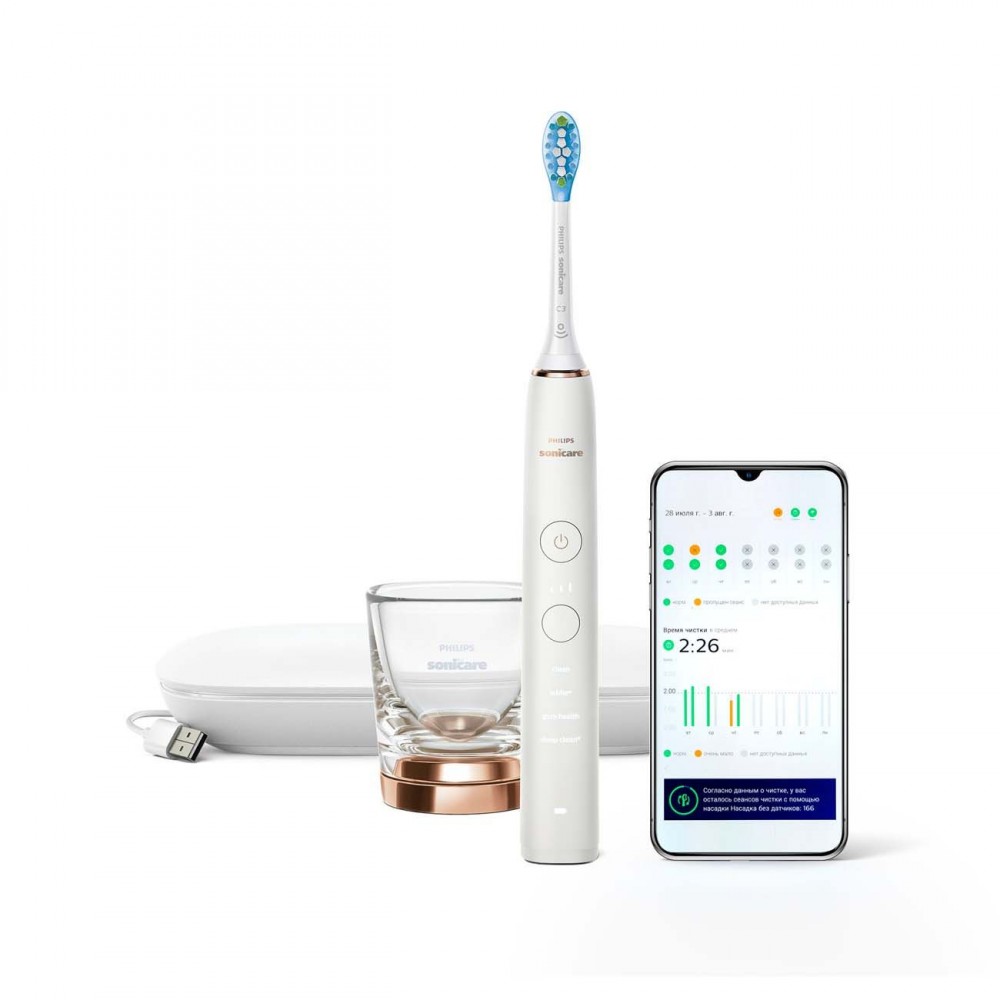 Электрическая зубная щетка Philips Sonicare DiamondClean 9000 HX9911/94 с приложением