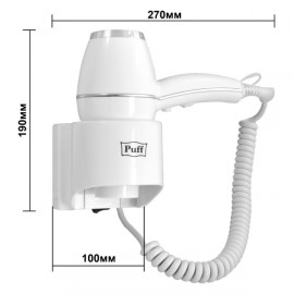 Фен настенный Puff 1800 (1405.004) снежнобелый