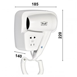 Фен настенный Puff 1200B (1405.002) белый