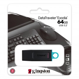 Флеш-диск Kingston 64GB DataTraveler Exodia USB 3.2 (DTX/64GB)