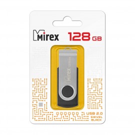 Флеш-диск Mirex Swivel 128GB Black (13600-FMURS128)