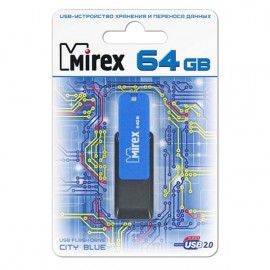 Флеш-диск Mirex 64GB City Blue (13600-FMUCIB64) 