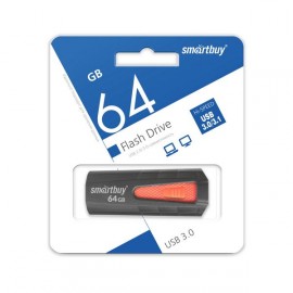 Флеш-диск Smartbuy 64GB IRON Black/Red (SB64GBIR-B3)