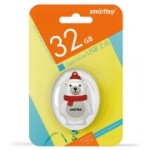 Флеш-диск Smartbuy 32GB Wild Белый Медведь (SB32GBPolarBearW)