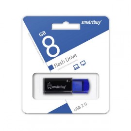 Флеш-диск Smartbuy 8GB Click Black-Blue (SB8GBCL-B) 