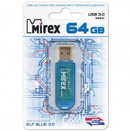 Флеш-диск Mirex 64GB Elf Blue 3.0 (13600-FM3BEF64) 