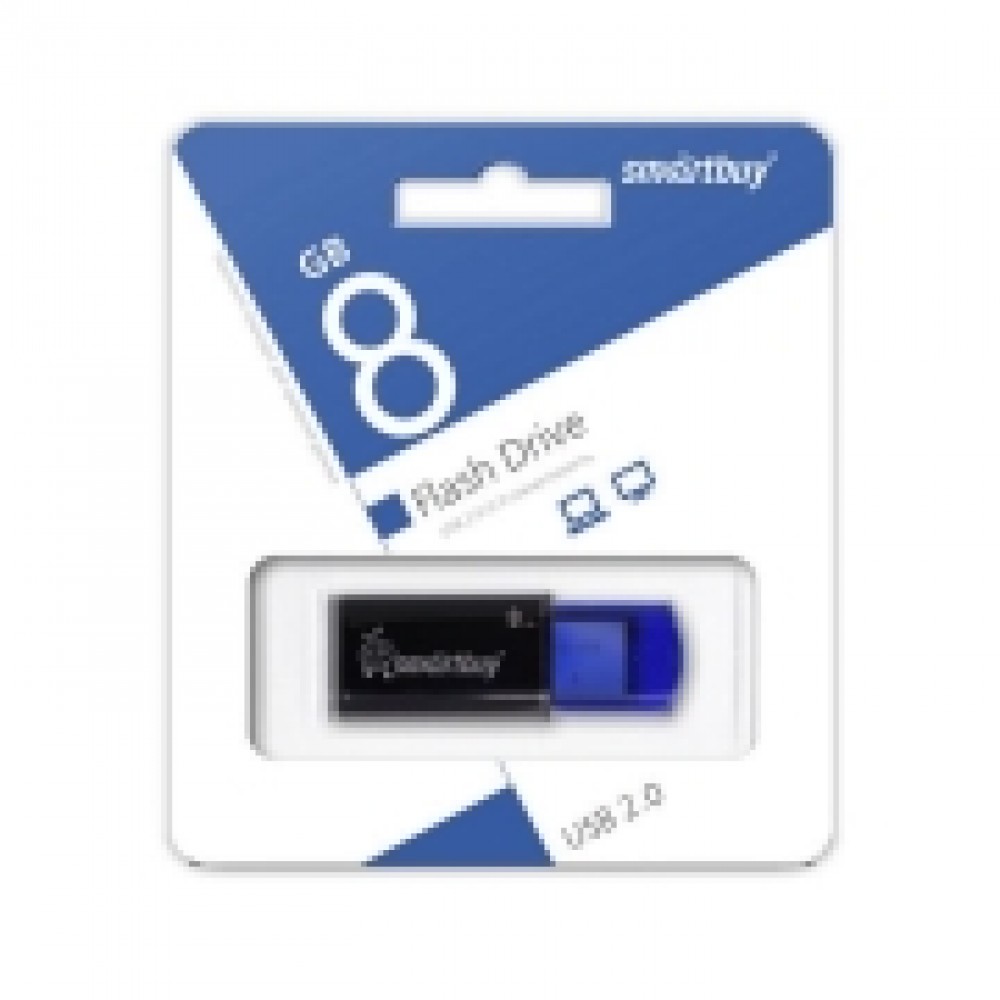 Флеш-диск Smartbuy 8GB Click Black-Blue (SB8GBCL-B)