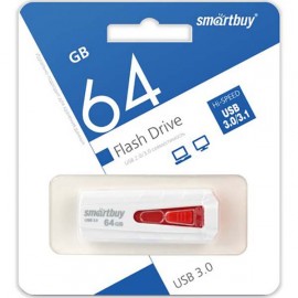 Флеш-диск Smartbuy 64GB IRON White/Red (SB64GBIR-W3) 