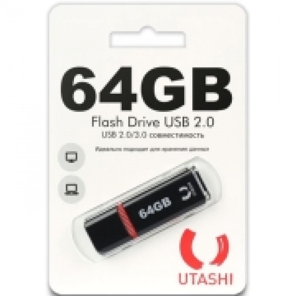Флеш-диск Utashi 64GB Haya Black (UT64GBHYB)
