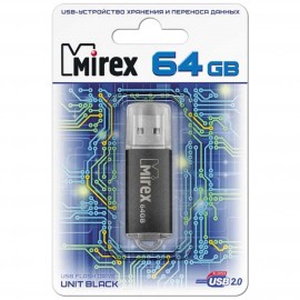 Флеш-диск Mirex 64GB Unit Black (13600-FMUUND64)