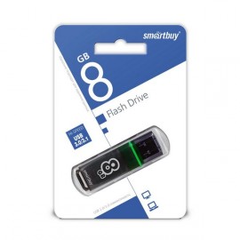 Флеш-диск Smartbuy 8GB Glossy series Dark Grey (SB8GBGS-DG)