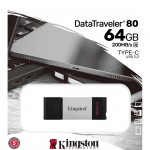 Флеш-диск Type C Kingston DataTraveler 80 200R 64GB Type-C (DT80/64GB)