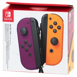 Геймпад для Switch Nintendo 2шт, Joy-Con неоновый фиолетовый/оранжевый