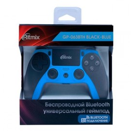 Игровой геймпад для ПК универсальный Ritmix GP-063BTH Black Blue