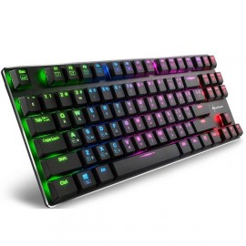 Игровая клавиатура Sharkoon PureWriter TKL RGB slim Red