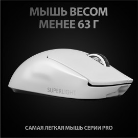 Игровая мышь Logitech PRO Х Superlight Wireless Gaming White 910-005942