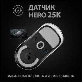 Игровая мышь Logitech PRO Х Superlight Wireless Gaming White 910-005942