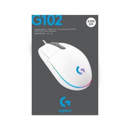 Игровая мышь Logitech G102 LightSync White (910-005824)