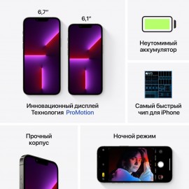 Смартфон Apple iPhone 13 Pro 256GB Graphite (MLW53RU/A)