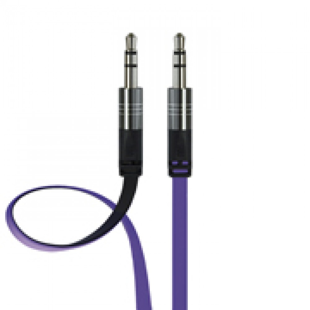 Кабель AUX InterStep BW 3.5mm 2m Purple/Black(IS-DC-BW35JCKVI-000B203)