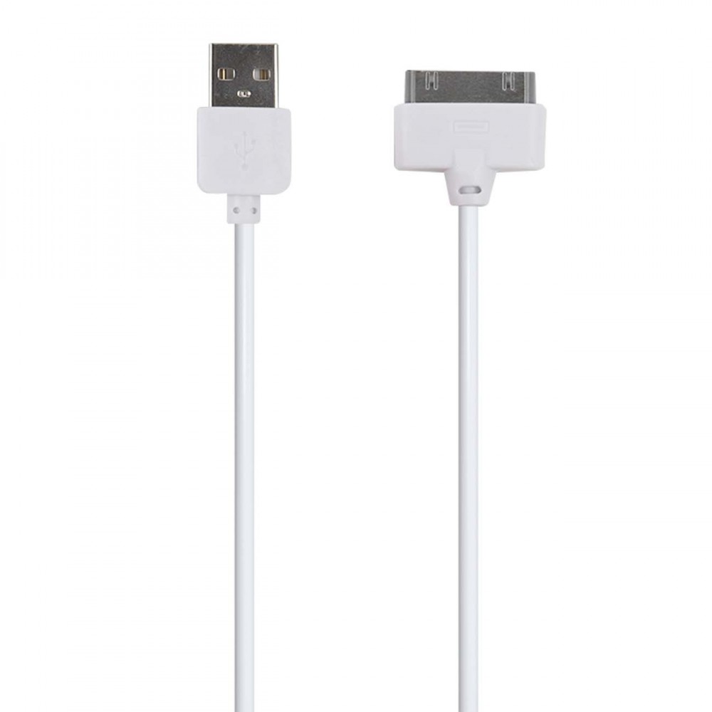 Кабель для iPod, iPhone, iPad Red Line USB - 30-pin, 2 метра, белый