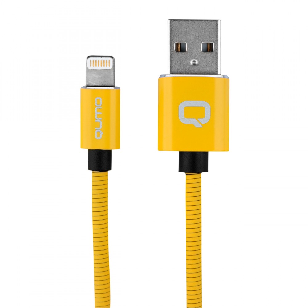 Кабель для iPod, iPhone, iPad Qumo MFI С48 USB-Apple 8 pin 1.2м желтый