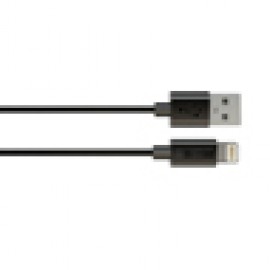 Кабель для iPod, iPhone, iPad InterStep USB/Lightning(MFI), черный, TPE, 1,0m